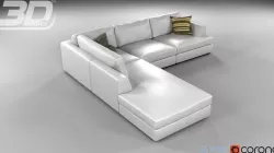 Ascot Corner Sofa 3D model