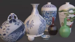 Asian Pottery 3D model