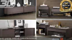 Barton Cabinet Set 3D model