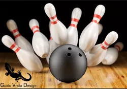 Bowling scene 3D model