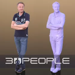 Carlos 10206 - Standing Casual Man Low-poly  3D model