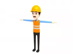 CartoonMan001 Engineer 3D model
