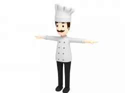 CartoonMan003 Chef 3D model