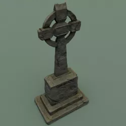 Celtic grave  Low-poly  3D model