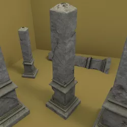 Celtic Obelisk Low-poly  3D model