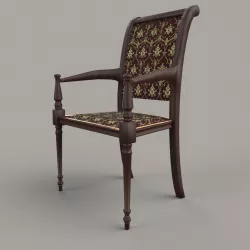 Classic Chair Low-poly  3D model