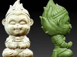 Cute monkey sculpture 3D STL Model A125 3D model