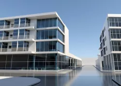 Detailed Building office Exterior 3Dsmax - Revit 3D model