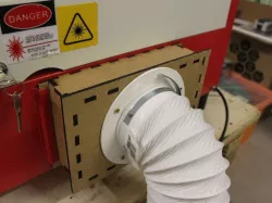 Exhaust hose adapter for HPC & Full Spectrum Laser cutters