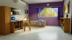 Fully furnished room interior model Low-poly  3D model