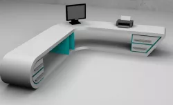 Futuristic Office Desk (NEC Display Solutions Design)