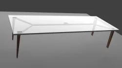 Glass top table 3D model