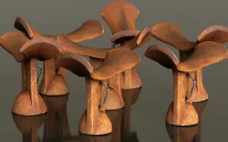 Headrest Africa Wood Furniture Prop 31 Low-poly  3D model