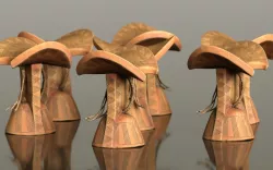 Headrest Africa Wood Furniture Prop 5 Low-poly  3D model