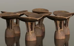 Headrest Africa Wood Furniture Prop 8 Low-poly  3D model
