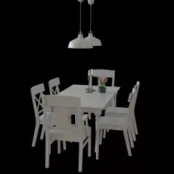 IKEA dining room 04 3D model