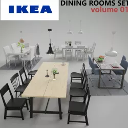 IKEA dining room sets VOL01 3D model