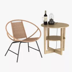 Ikea gagnet chair  vejmon table and tarnaby lamp 3D model