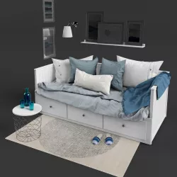 Ikea Hemnes Bed 3D model