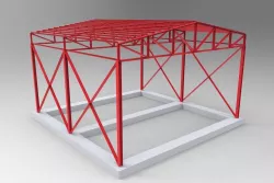 Industrial Steel Shed 3D model