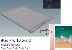 iPad Pro 10-5 inch - original dimensions 3D model