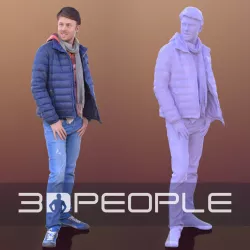 John 10311 - Standing Casual Man Low-poly  3D model