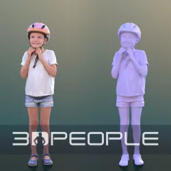 Lilly 10288 - Cyclist Girl Low-poly  3D model