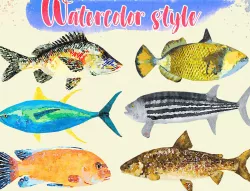 Low Poly Fish Illustration Collection - Animted Part 4 Low-poly  3D model