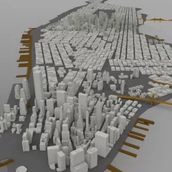 Manhattan Island Cityscape 3D model