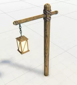 Medieval Lantern Game Ready Low-poly  3D model
