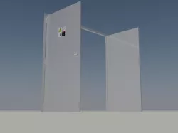 Metal Door 2 x 100 x 200 cm