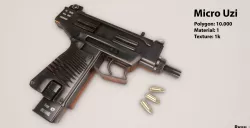 Micro Uzi Low-poly  3D model