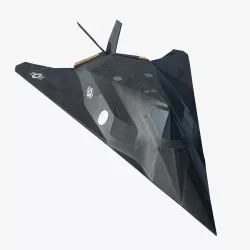 military plane lockheed f-117 Low-poly  3D model