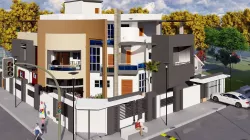 modern villa in revit 3D model
