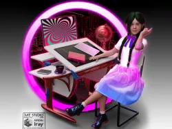 Nabis School desk Low-poly  3D model