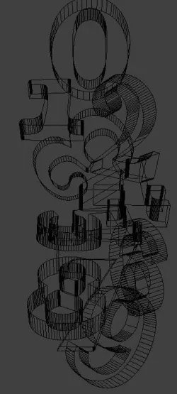 Numbers 3D model