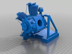 Openscad, 5 Cylinder Radial Engine.