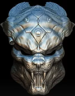 Panther predator bio mask 3D model