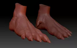 Predator inspired feet 3D model