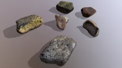 Real Rocks - Scanned from real life Low-poly  3D model