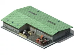 Resource recycling center 3D model