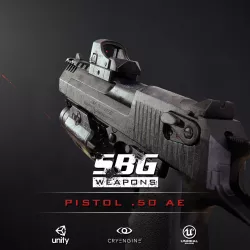 SBG Pistol 50 AE Low-poly  3D model