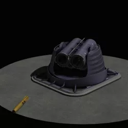 Six sci-fi guns Low-poly  3D model