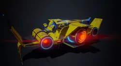 Spaceship 02 Low-poly  3D model