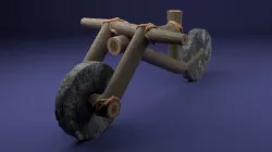 Stone Age Bicycle Primal  Low-poly  3D model