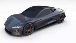 Tesla Roadster Midnight Silver 3D model