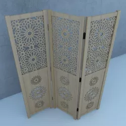 Traditional Moroccan Wood Screens 3D model