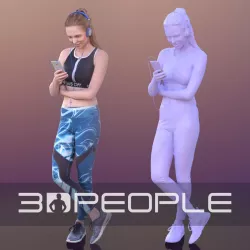 Valeska 10254 - Music Athletic Woman  Low-poly  3D model