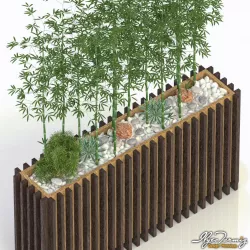 wood strip tray  3D model