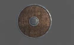 Wooden Vikings Shield  Low-poly  3D model